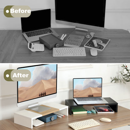 Teamix Monitor Stand Riser 20 Inch with Storage for Desk