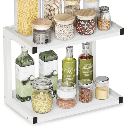 Teamix Spice Rack Kitchen Counter Shelf Organizer, 12.6 × 7.7 × 10.6 in Coffee Station
