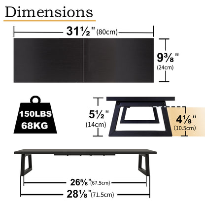 Teamix 31.5" Dual Monitor Stand Riser with Storage