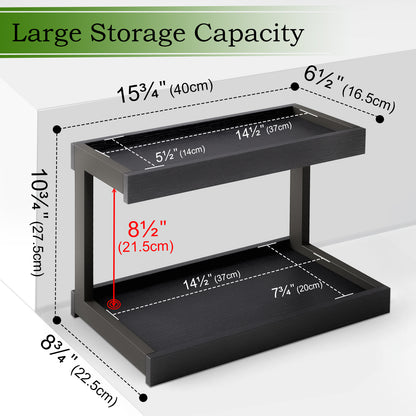 Teamix Counter Shelf Organizer, 15.75 × 8.86 × 10.8 in Spice Rack & Coffee Station Shelf