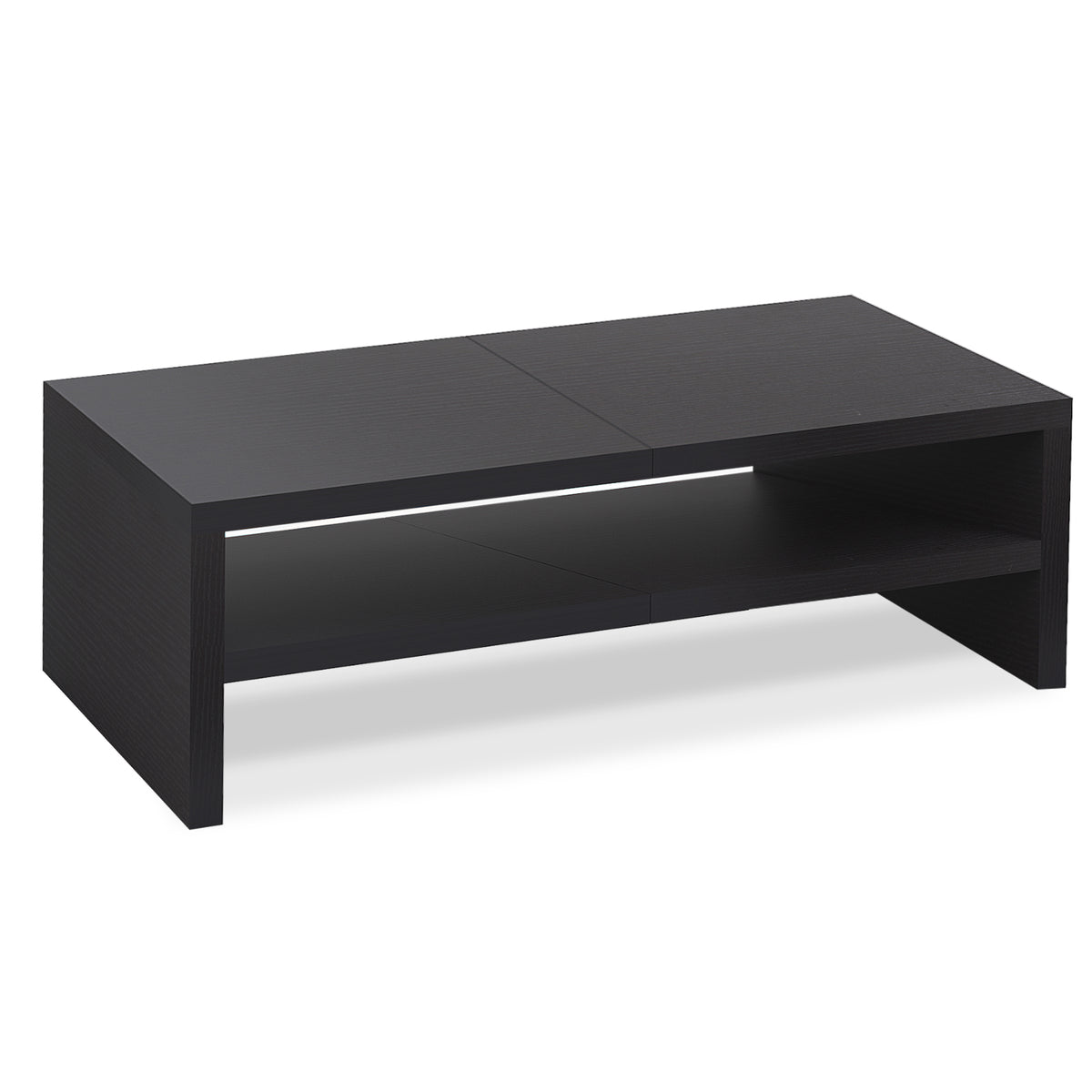 20" Wood Monitor Riser Stand with 2-Tier Storage