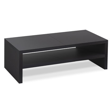 20" Wood Monitor Riser Stand with 2-Tier Storage